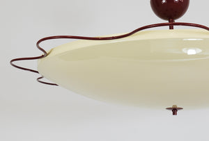 Grand Mid-Century Flush Mount Uplight Ceiling Lamp from Filmcasino Vienna, 1950s