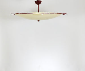 Grand Mid-Century Flush Mount Uplight Ceiling Lamp from Filmcasino Vienna, 1950s