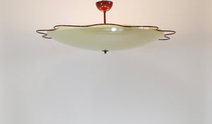 Grand Mid-Century Flush Mount Uplight Ceiling Lamp from Filmcasino Vienna, 1950s