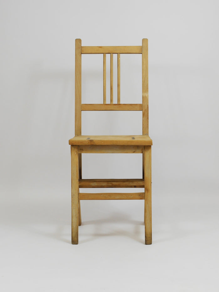 Arts & Crafts Metamorphic Library Steps Folding Ladder Chair, Vienna, 1900s