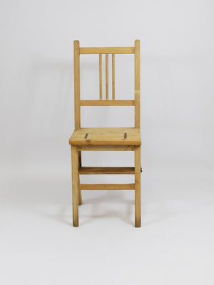 Silla escalera de biblioteca metamórfica plegable Arts & Crafts, Viena, década de 1900