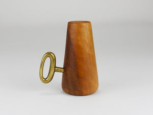 Portacannucce e cavatappi Carl Auböck, noce e ottone, Mid-Century Austria, 1950