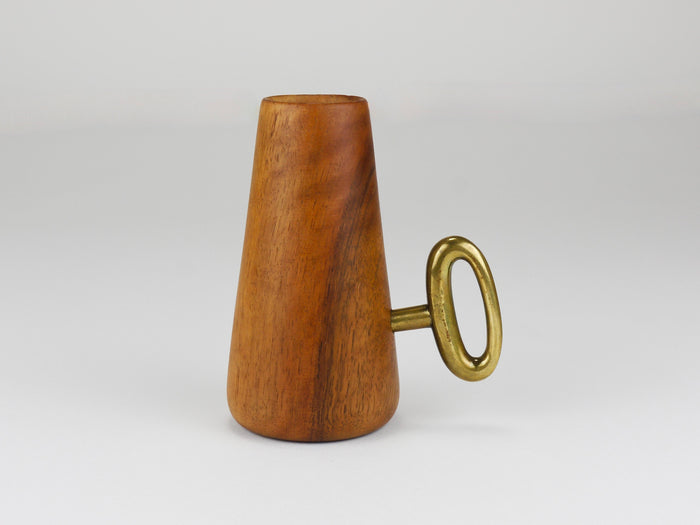 Carl Auböck Straw Holder & Corkscrew, Walnut & Brass, Mid-Century Austria, 1950