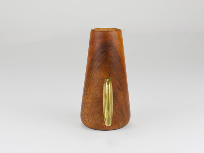 Carl Auböck Straw Holder & Corkscrew, Walnut & Brass, Mid-Century Austria, 1950