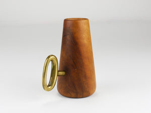 Portacannucce e cavatappi Carl Auböck, noce e ottone, Mid-Century Austria, 1950