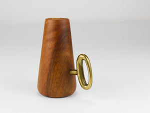 Portacannucce e cavatappi Carl Auböck, noce e ottone, Mid-Century Austria, 1950