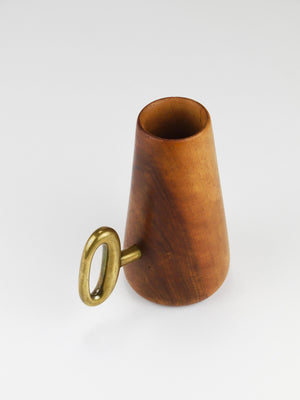 Portacannucce e cavatappi Carl Auböck, noce e ottone, Mid-Century Austria, 1950
