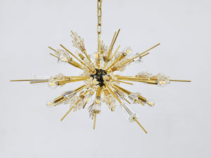 Grand lustre Sputnik J.L. Lobmeyr Metropolitan Opera en cristal et laiton, Met, Vienne