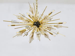 Grand lustre Sputnik J.L. Lobmeyr Metropolitan Opera en cristal et laiton, Met, Vienne