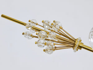Grand lustre Sputnik J.L. Lobmeyr Metropolitan Opera en cristal et laiton, Met, Vienne