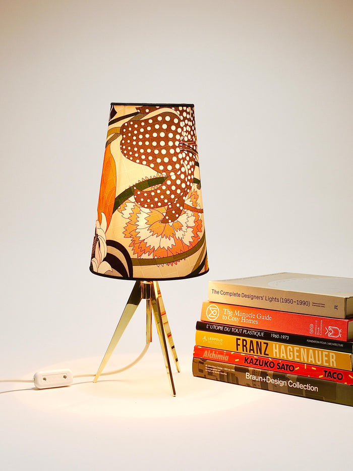 Missoni x Kalmar Vienna Adjustable Brass Tripod Table Side Lamp, Austria, 1950s