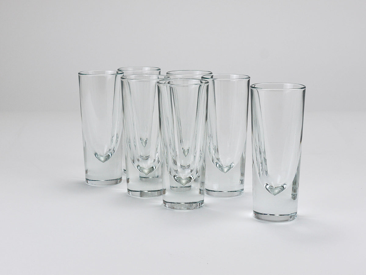 Carlo Moretti、無垢のAperitif Barバレット型ドリンキンググラス 14個セット、イタリア、1970年代