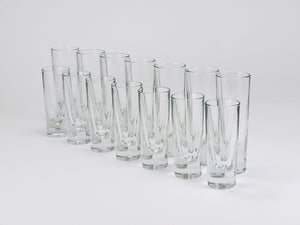14 Carlo Moretti Solid Aperitif Bar Bullet Drinking Glasses, Italy, 1970s