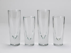14 Carlo Moretti Solid Aperitif Bar Bullet Drinking Glasses, Italy, 1970s