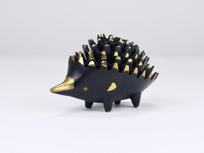 Walter Bosse Hedgehog Stackable Brass Ashtrays, Herta Baller, Austria, 1950s