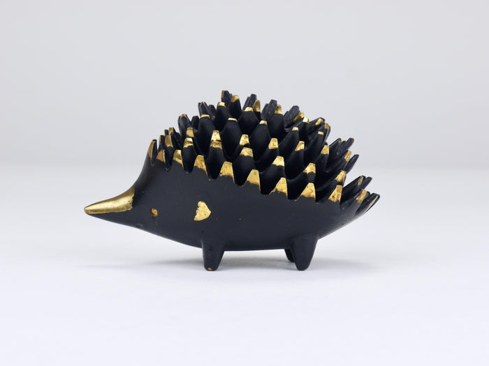 Walter Bosse Hedgehog Stackable Brass Ashtrays, Herta Baller, Austria, 1950s