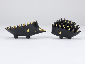 Ceniceros apilables de latón con forma de erizo, Walter Bosse, Herta Baller, Austria, años 50