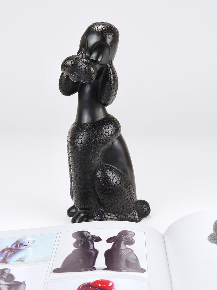 Charming Dog Poodle Sculpture Figurine by Leopold Anzengruber, Austria, 1950s