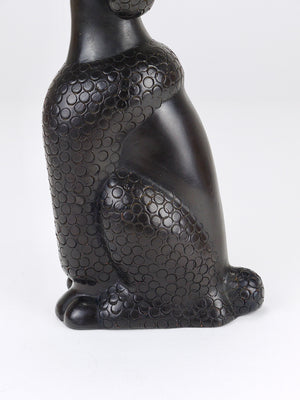 Charmante figurine sculpture de chien caniche par Leopold Anzengruber, Autriche, années 1950