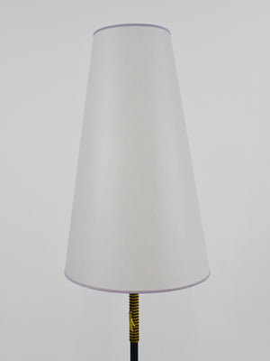 Rupert Nikoll MidCentury Brass Floor Lamp, Carl Aubock Hand Switch Austria, 1950