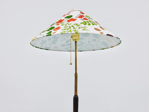 1940s Adjustable Walnut & Brass Floor Lamp, Rupert Nikoll Vienna, Austria, 1950s