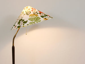 1940s Adjustable Walnut & Brass Floor Lamp, Rupert Nikoll Vienna, Austria, 1950s