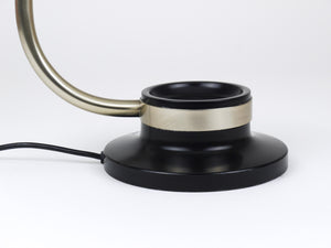 Lampe de bureau pivotante Oscar Torlasco noire et nickel, Lumi Milano, Italie, années 1960