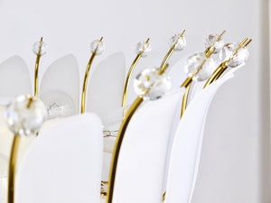 Grand lustre corbeille Rupert Nikoll 27 pouces en laiton à feuilles, Mid-Century, Autriche, 1950