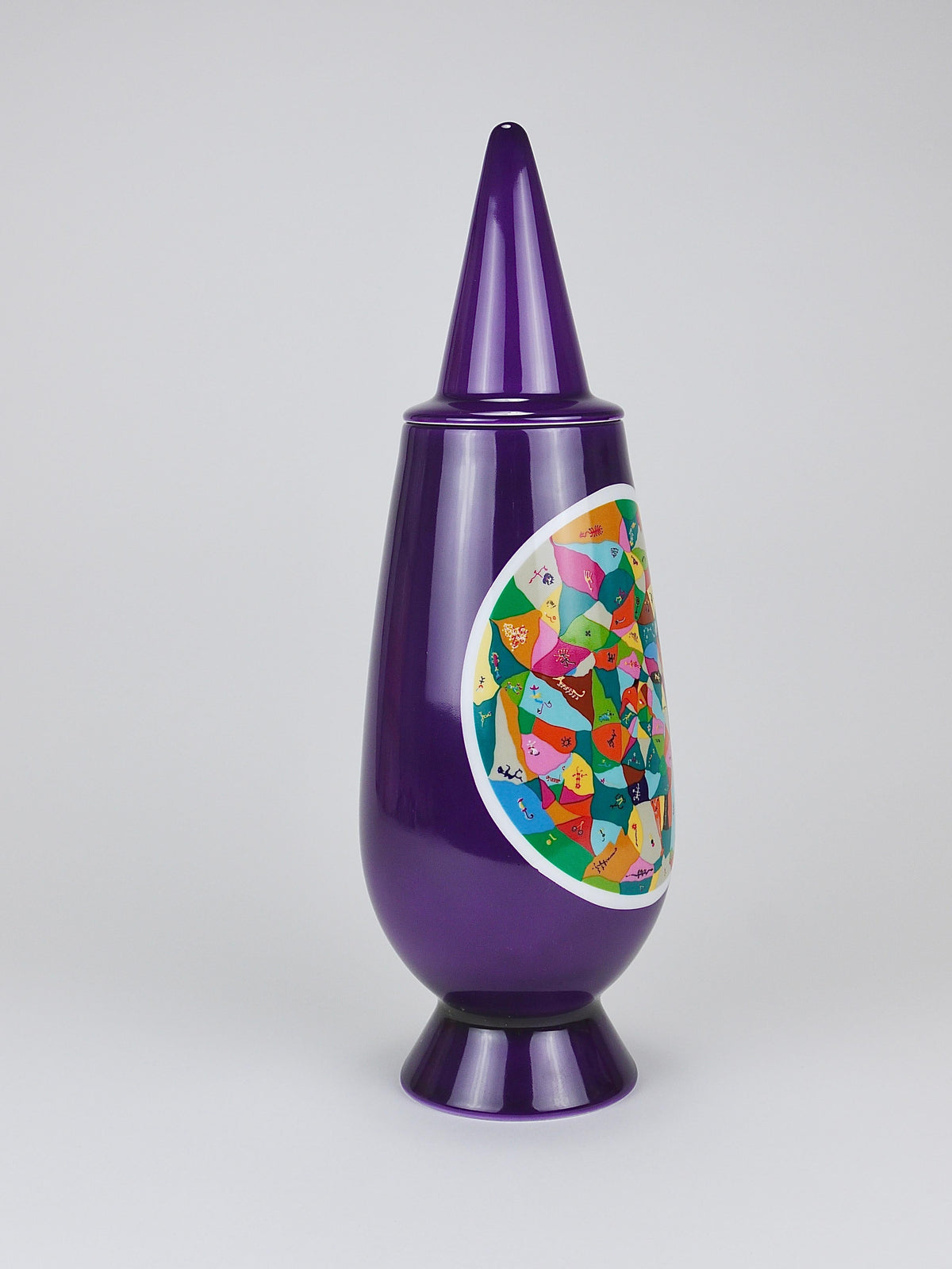 Jarrón con tapa 100% Make-Up de edición limitada, Alessandro Mendini x Luigi Ontani, Alessi, 1992