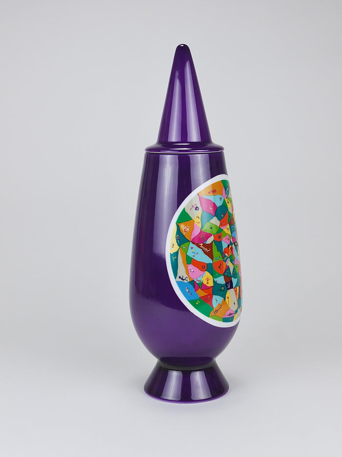 Alessandro Mendini x Luigi Ontani 100% Make-Up Limited Lidded Vase, Alessi, 1992