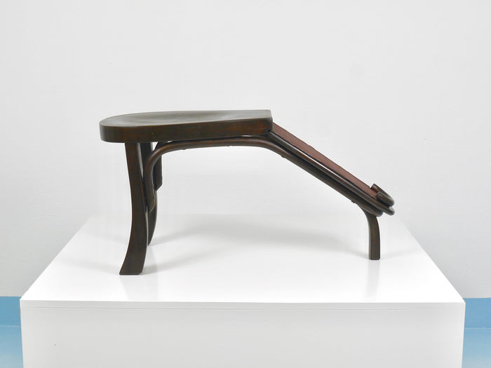 Thonet Art Nouveau Bentwood Shoe Shine or Fitting Stool, Vienna, Austria, 1900s