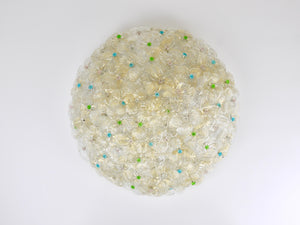 Barovier & Toso große Millefiori Murano-Glas Blumen-Deckenleuchte, Italien, 1960er-Jahre