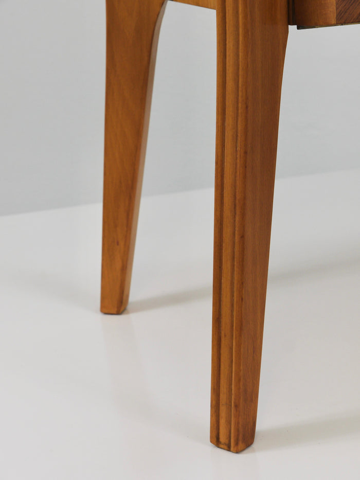 Gio Ponti Maple & Walnut Nightstand Table, La Permanente Mobili Cantù, 1940s