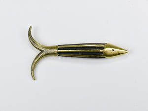 Sacacorchos Walter Bosse Fish de latón Mid-Century, Herta Baller, Austria, años 50