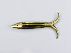 Sacacorchos Walter Bosse Fish de latón Mid-Century, Herta Baller, Austria, años 50