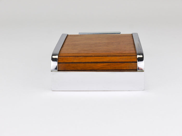 1930s Carl Aubock I Roll Top Storage Box, Cigarette Dispenser, Walnut, Vienna