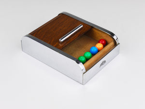 1930s Carl Aubock I Roll Top Storage Box, Cigarette Dispenser, Walnut, Vienna