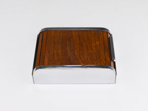 1930s Carl Aubock I Roll Top Storage Box, Cigarette Dispenser, Walnut, Vienna