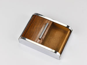1930s Carl Aubock I Roll Top Storage Box, Cigarette Dispenser, Walnut, Vienna