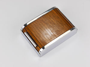 1930s Carl Aubock I Roll Top Storage Box, Cigarette Dispenser, Walnut, Vienna