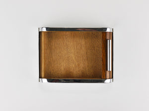1930s Carl Aubock I Roll Top Storage Box, Cigarette Dispenser, Walnut, Vienna