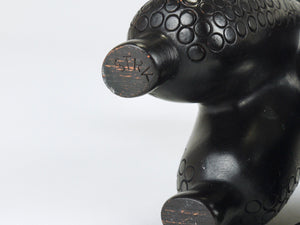 Charmante figurine sculpture de chien caniche par Leopold Anzengruber, Autriche, années 1950