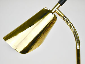 Carl Aubock II Rare Brass & Leather Table Desk Lamp #4280, Vienna, Austria