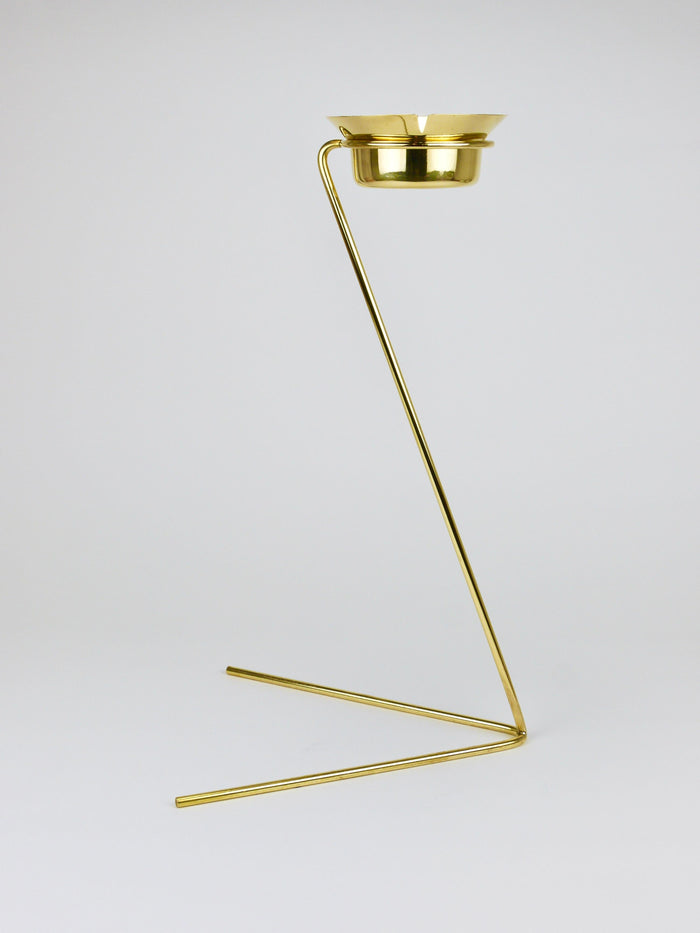 Rare Carl Auböck Brass Standing Floor Ashtray, Smoking Stand, Austria, 1950s