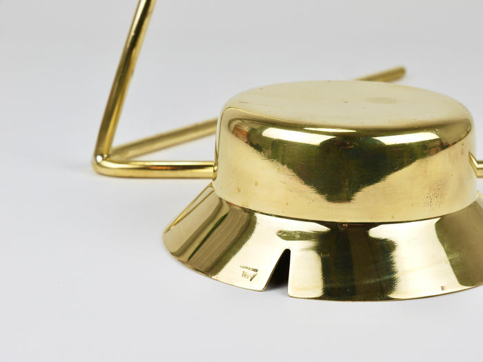 Rare Carl Auböck Brass Standing Floor Ashtray, Smoking Stand, Austria, 1950s