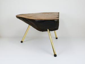 Original Carl Aubock Walnut Tree Trunk Coffee Sofa Table, Vienna, 1950s