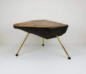 Original Carl Aubock Walnut Tree Trunk Coffee Sofa Table, Vienna, 1950s