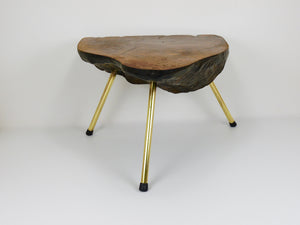 Original Carl Aubock Walnut Tree Trunk Coffee Sofa Table, Vienna, 1950s