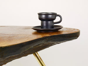Original Carl Aubock Walnut Tree Trunk Coffee Sofa Table, Vienna, 1950s
