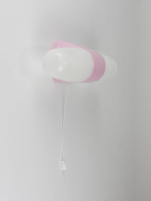 Applique doppia Wilhelm Wagenfeld Bauhaus rosa, Linder Germania, anni 1950